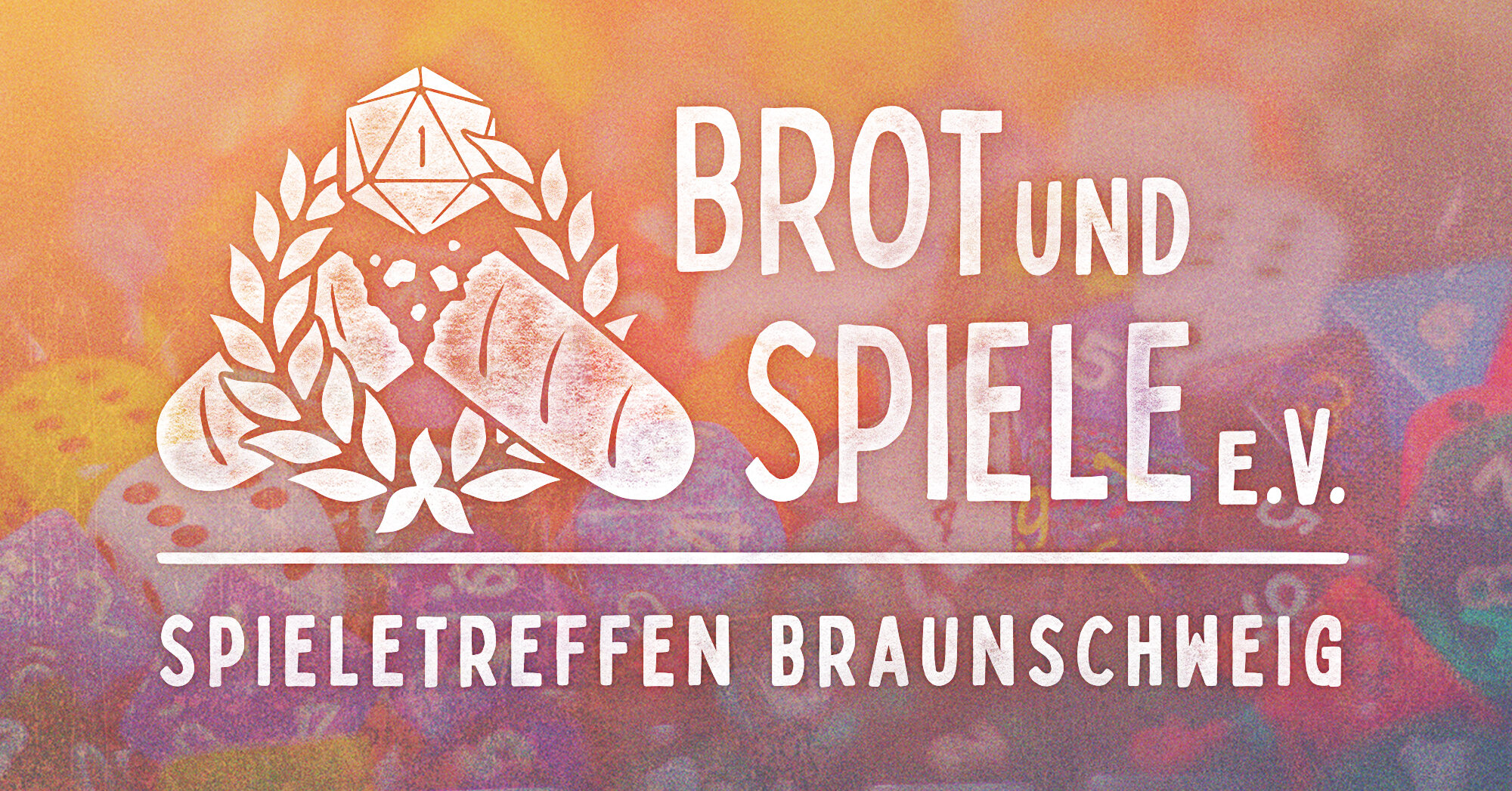 Banner mit komplettem Schriftzug Brot und Spiele